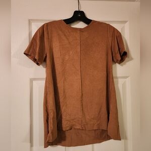💥Brown Suade Like Top Size Small